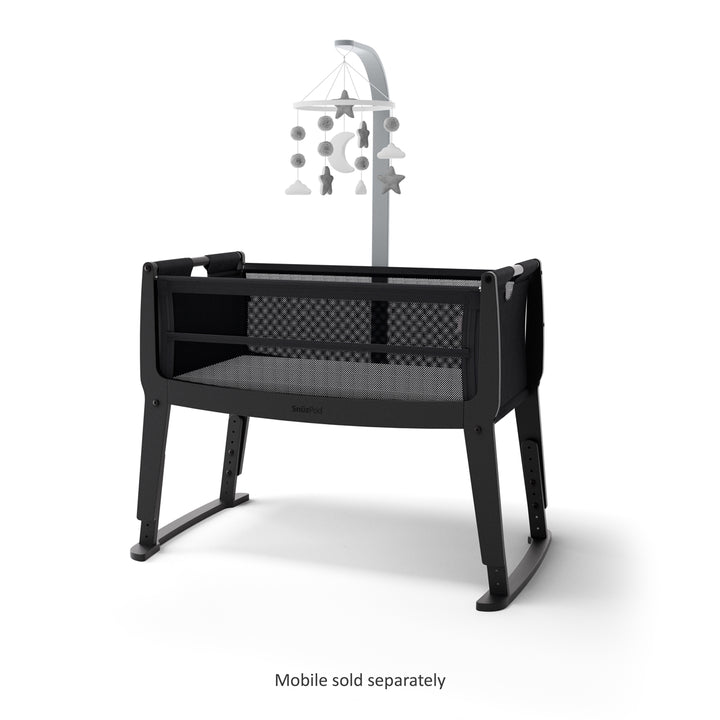 SnuzPod Studio Bedside Crib with mattress - Brooklyn Graphite