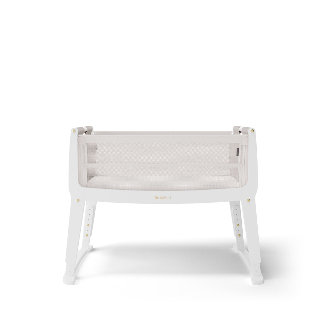 SnuzPod Studio Bedside Crib Bundle - Paris White