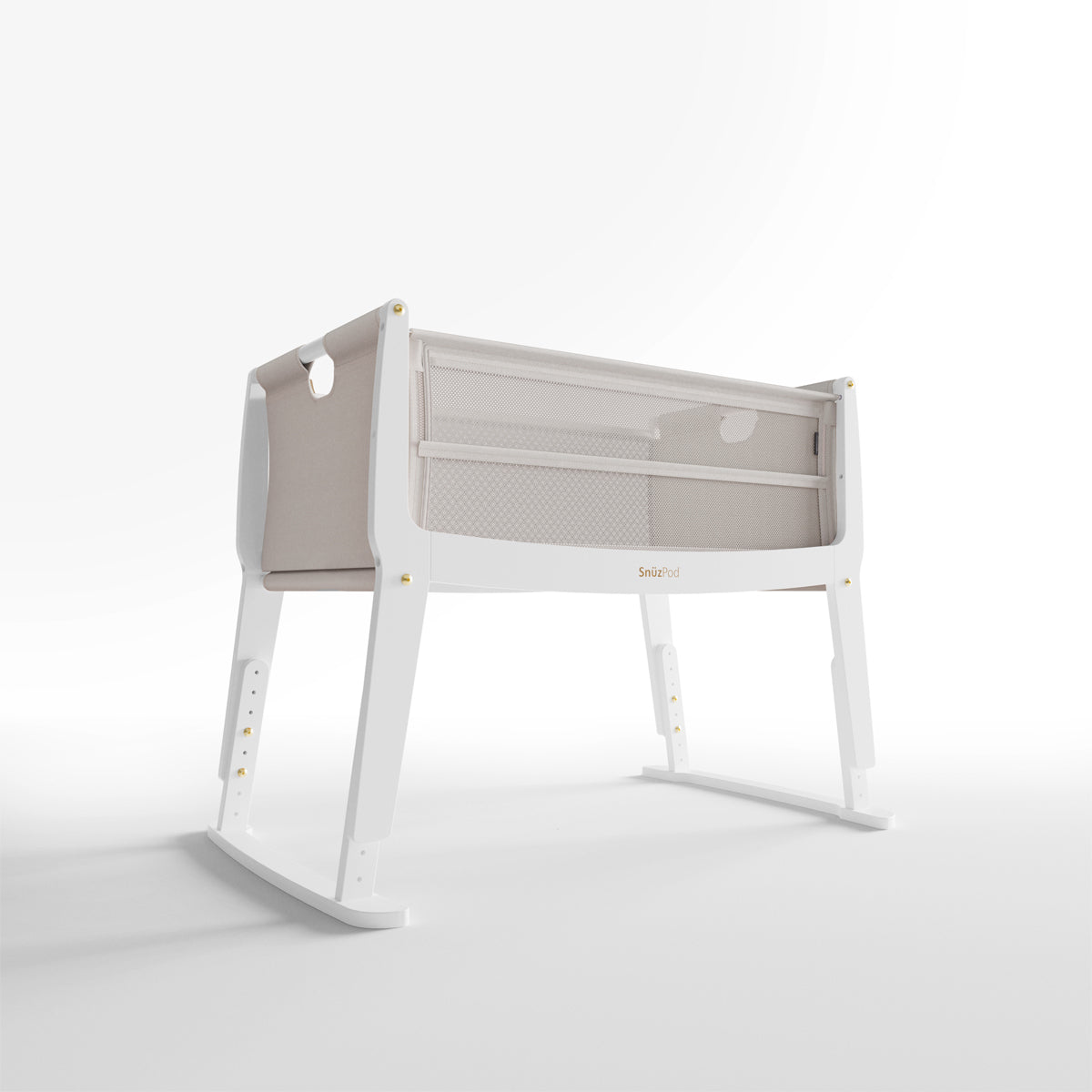 SnuzPod Studio Bedside Crib with mattress - Paris White