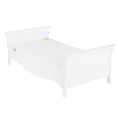 Clara 3pc Set 3 Drawer Dresser, Cot Bed & Wardrobe - White
