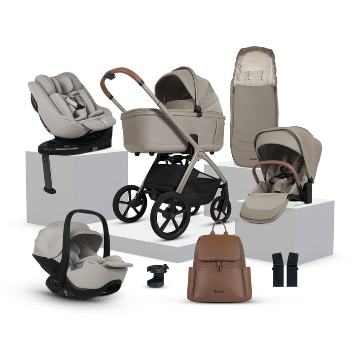 Silver Cross Cove Ultimate 360 Family Car Seat Bundle - Champagne
