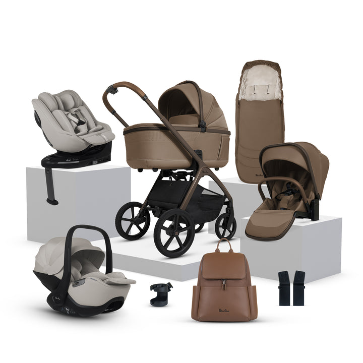 Silver Cross Cove Ultimate 360 Family Car Seat Bundle - Maple