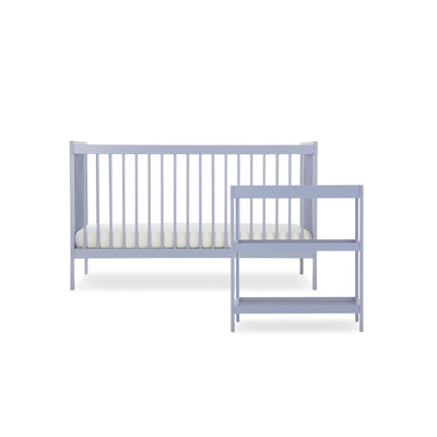 CuddleCo Nola 2pc Changer and Cot Bed - Flint Blue