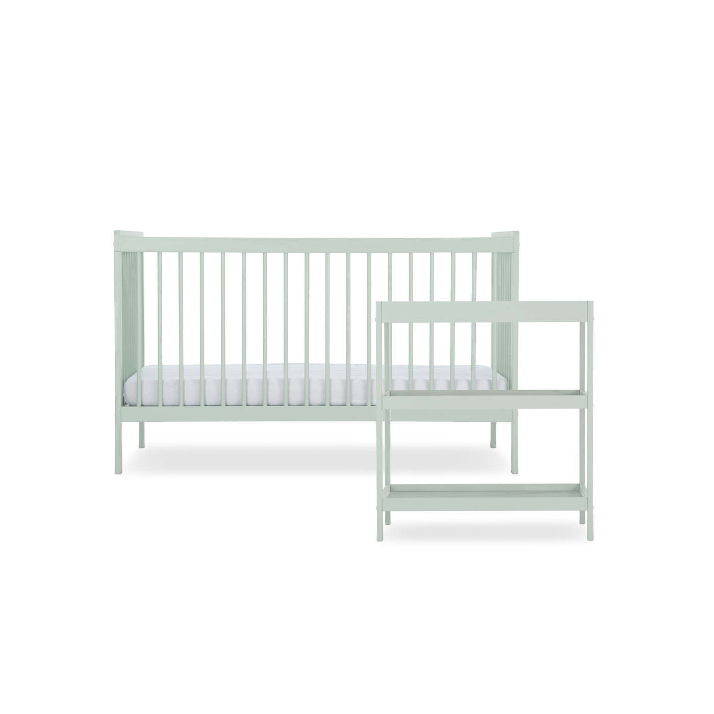 CuddleCo Nola 2pc Changer and Cot Bed - Sage Green