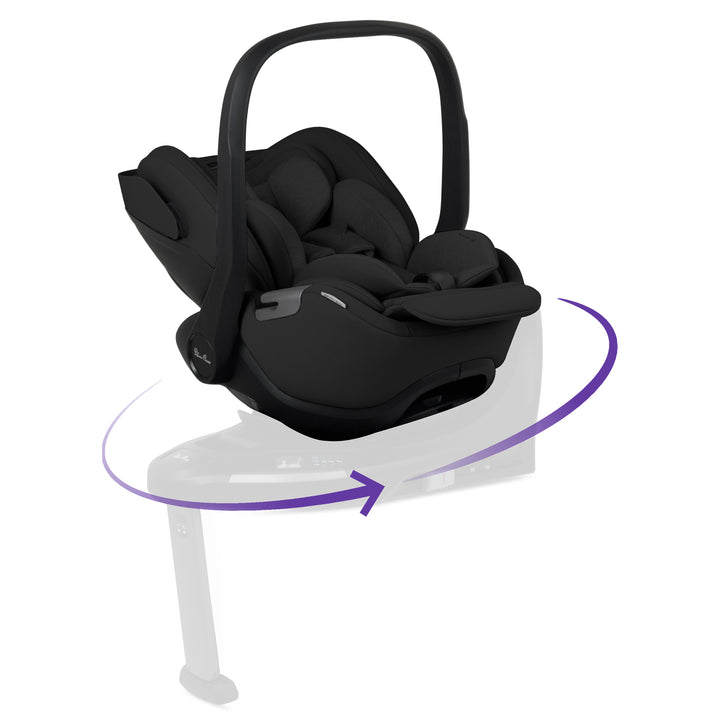 Silver Cross Glide Plus 360 Infant Car Seat - Iconic Black