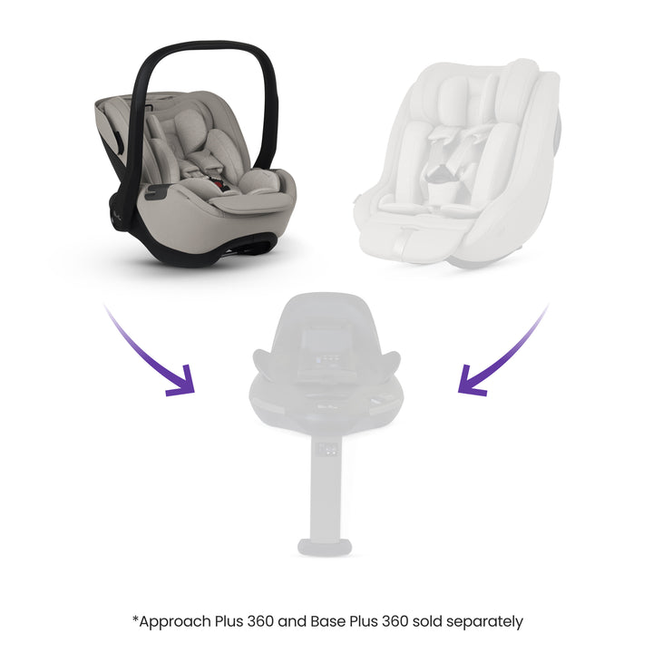 Silver Cross Glide Plus 360 Infant Car Seat - Natural Taupe