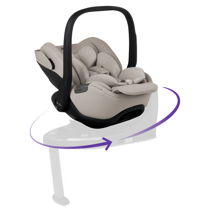 Silver Cross Glide Plus 360 Infant Car Seat - Natural Taupe