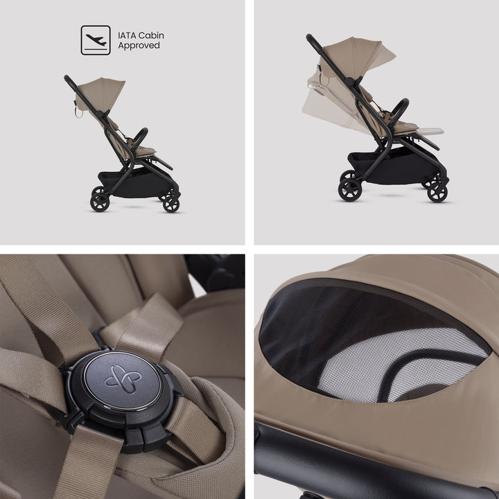 Silver Cross Nia Travel System with Accessory Pack - Champagne
