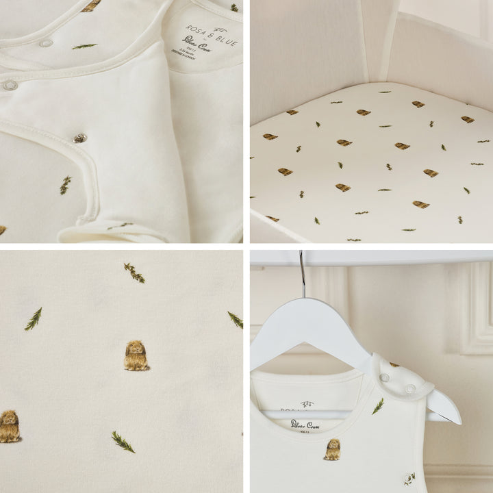 Silver Cross Cot Bed Starter Bedding Bundle - Bunny Print