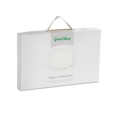 Little Green Sheep Organic Cotton Moses Basket Fitted Sheet - White