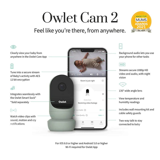 Owlet Cam 2 Baby Monitor - Sage