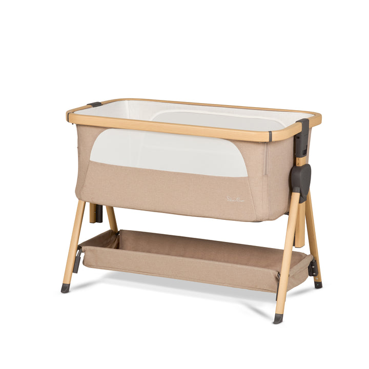 Silver Cross Lunar Co-Sleeper Bedside Crib - Oatmeal