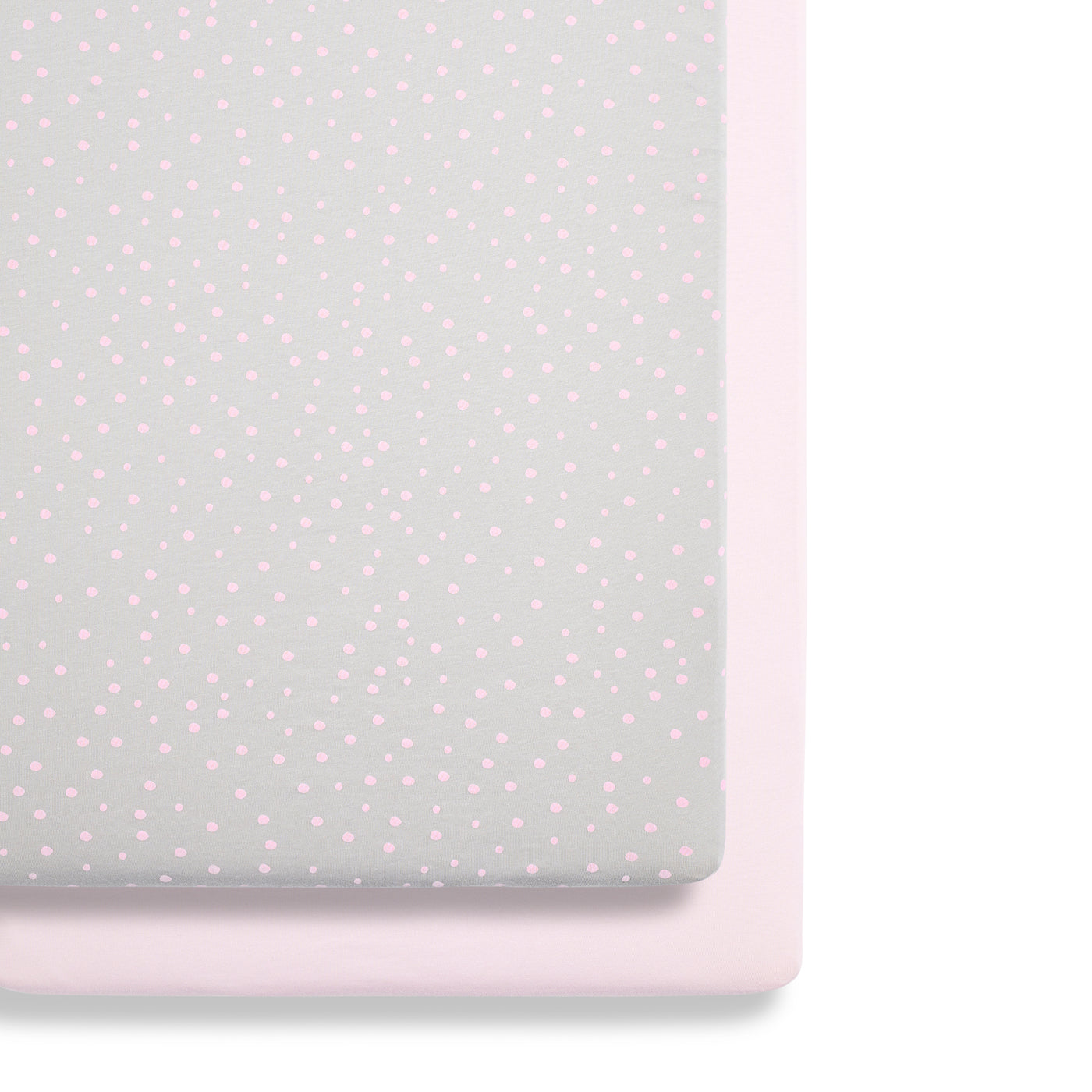 Snuz 2 Pack Crib Fitted Sheets - Rose Spot