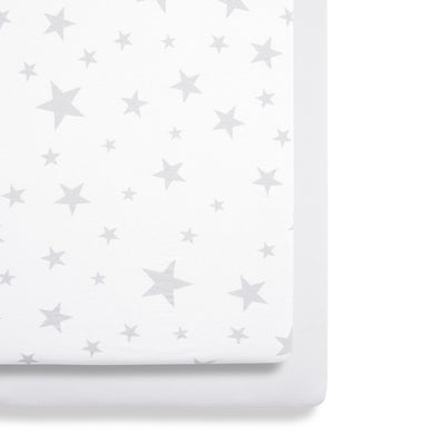 Snuz 2 Pack Crib Fitted Sheets - Stars