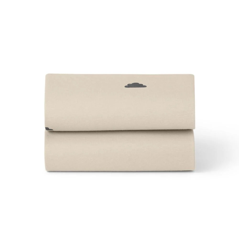 Snuz 2 Pack Crib Fitted Sheets - Sand Cloud