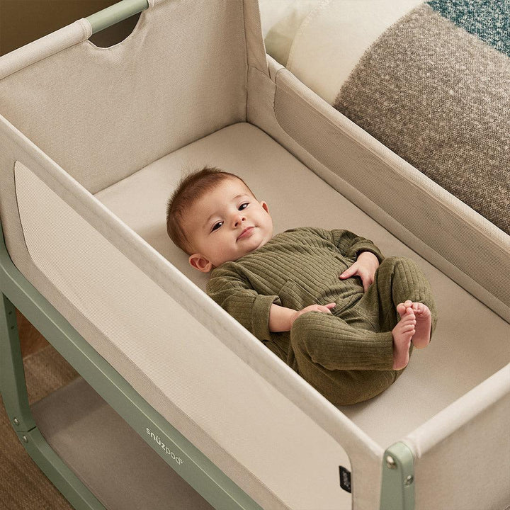 SnuzPod5 Bedside Crib - Sage