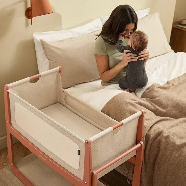 SnuzPod5 Bedside Crib - Terracotta