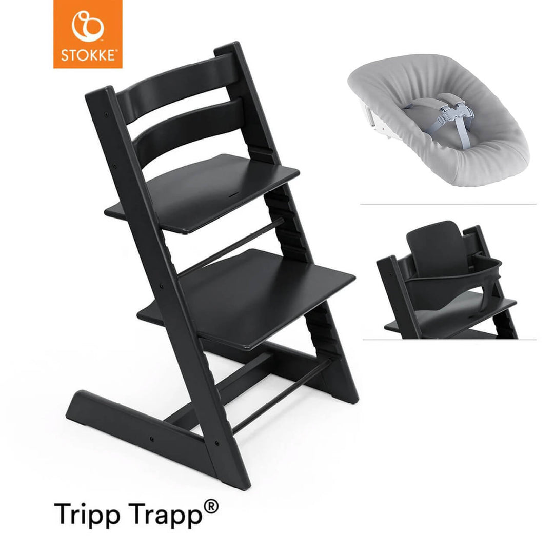 Tripp Trapp Newborn Bundle + Baby Set - Black