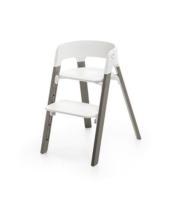 Stokke Steps Chair White Hazy Grey Baby Nest