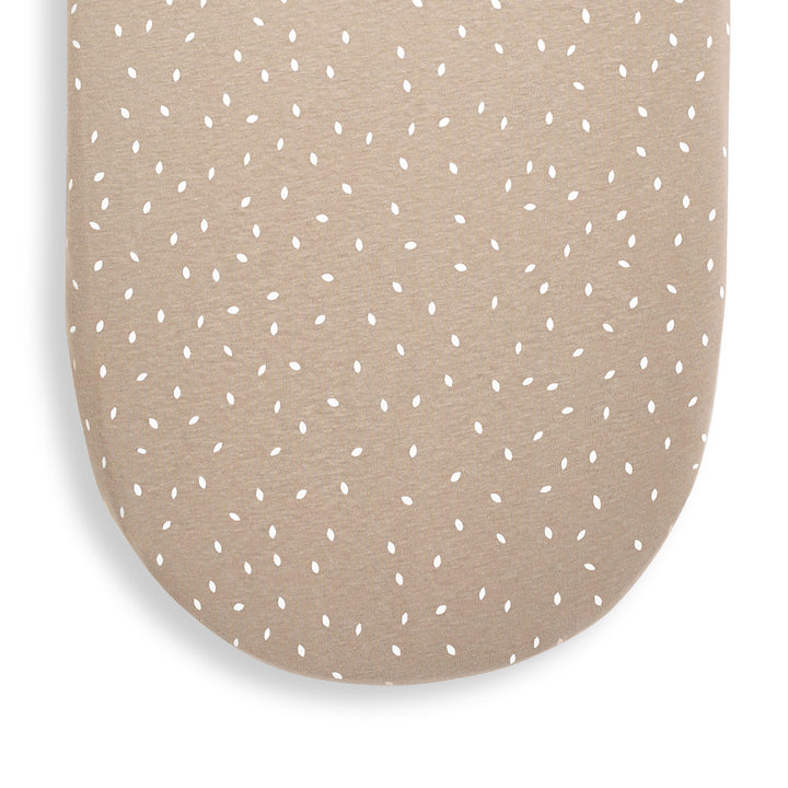 Little Green Sheep Organic Moses Basket Fitted Sheet - Truffle Rice
