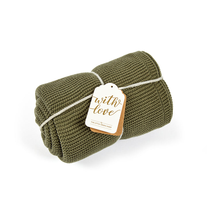 Little Green Sheep Organic Cellular Blanket - Juniper
