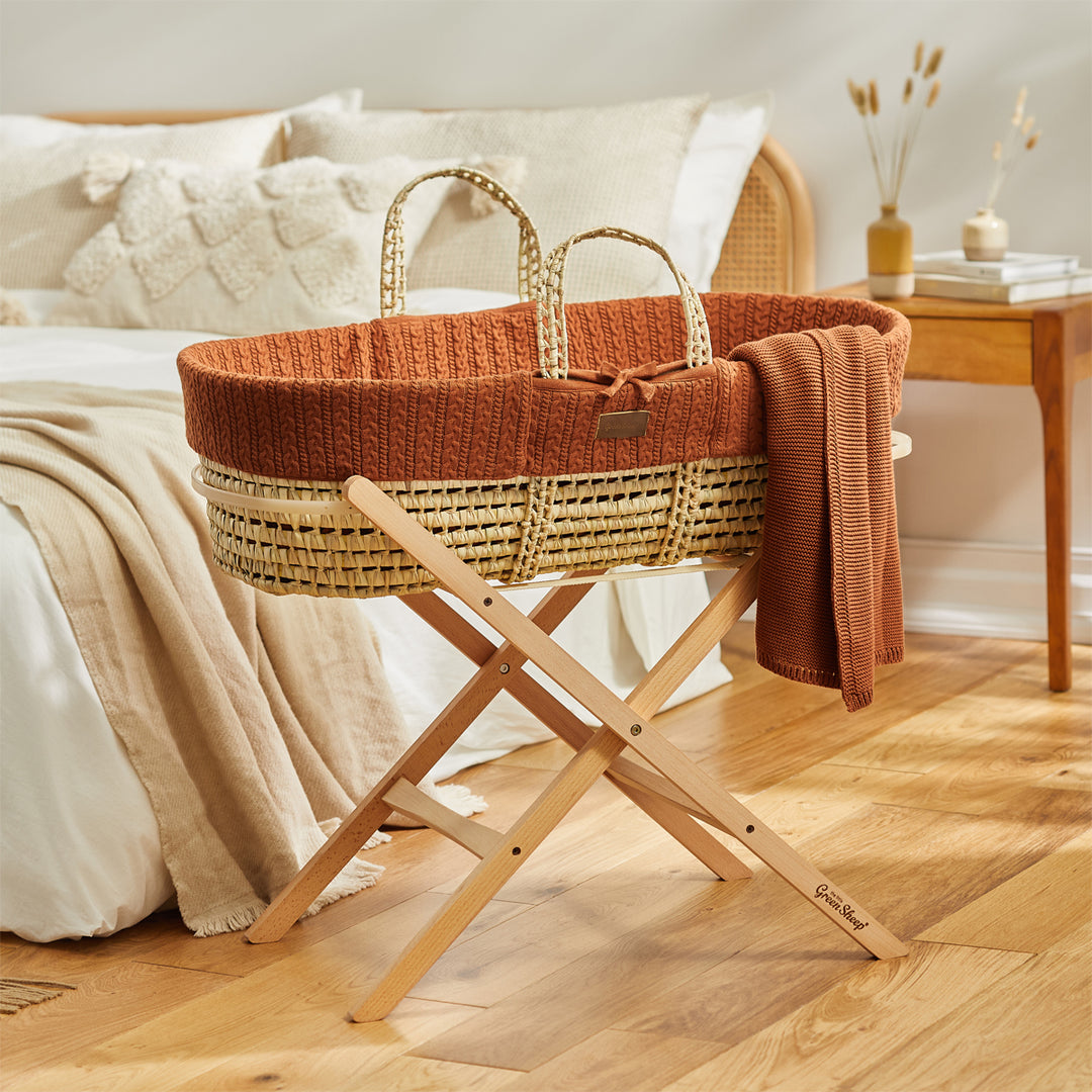 Little Green Sheep Organic Cellular Blanket - Terracotta
