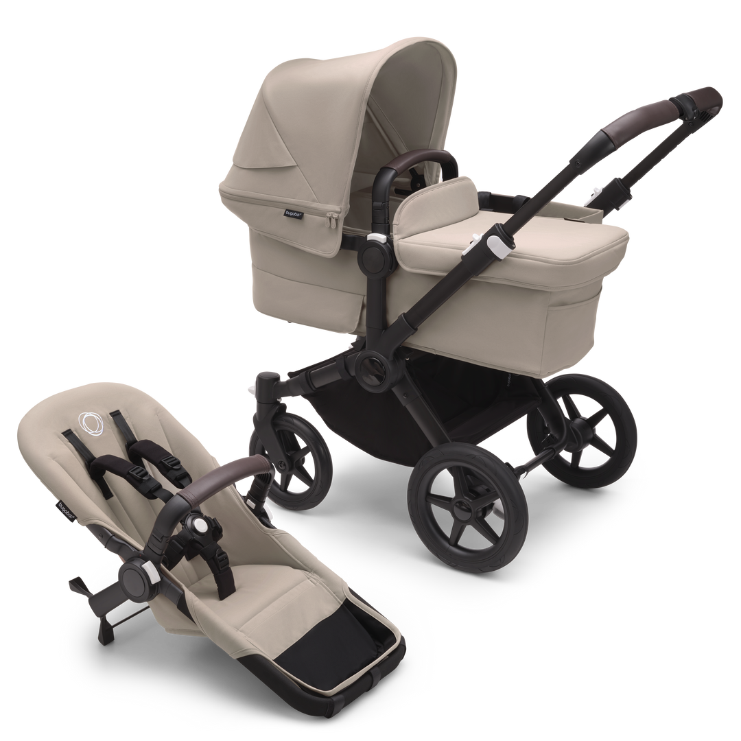 Bugaboo Donkey 5 Mono Complete & Free Bugaboo Giraffe Baby Rocker - Black/Taupe