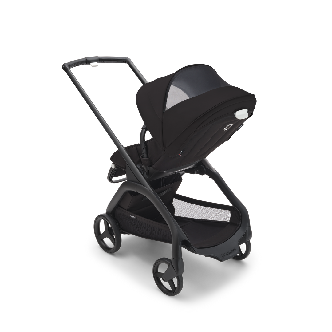 Bugaboo Dragonfly Pushchair & Free Bugaboo Giraffe Baby Rocker - Black/Midnight Black