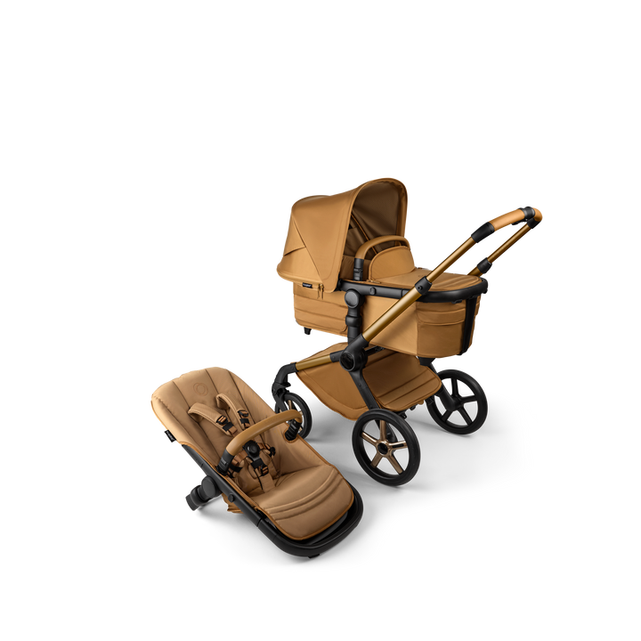 Bugaboo Fox 5 Complete Noir Limited Editon Cloud T Travel Sytem Bundle - Amber Glow