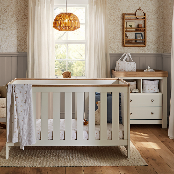 CuddleCo Burford 2 Pce Set - White & Oak