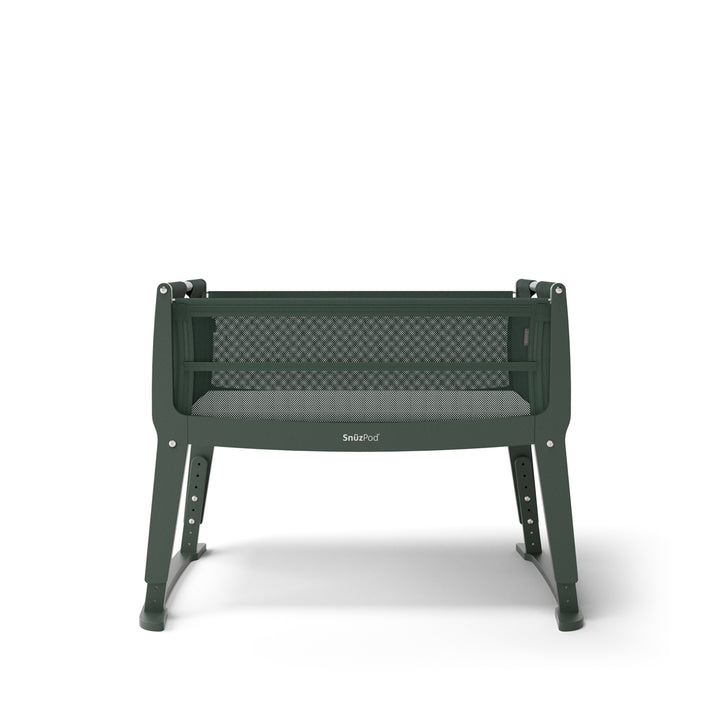 SnuzPod Studio Bedside Crib with mattress - Berlin Green