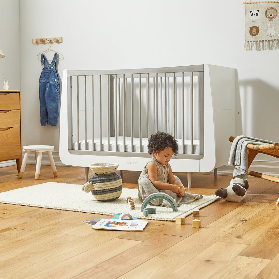 SnuzKot Skandi Cot Bed  - The Natural Edit - Silver Birch