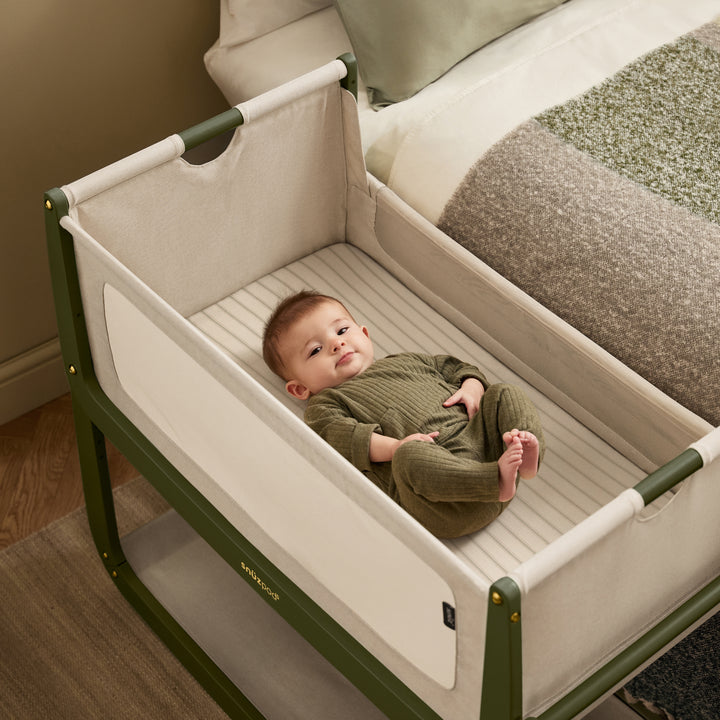 SnuzPod5 Bedside Crib - Olive