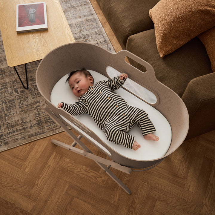 SnuzBaskit Mocha Moses Basket & Stand
