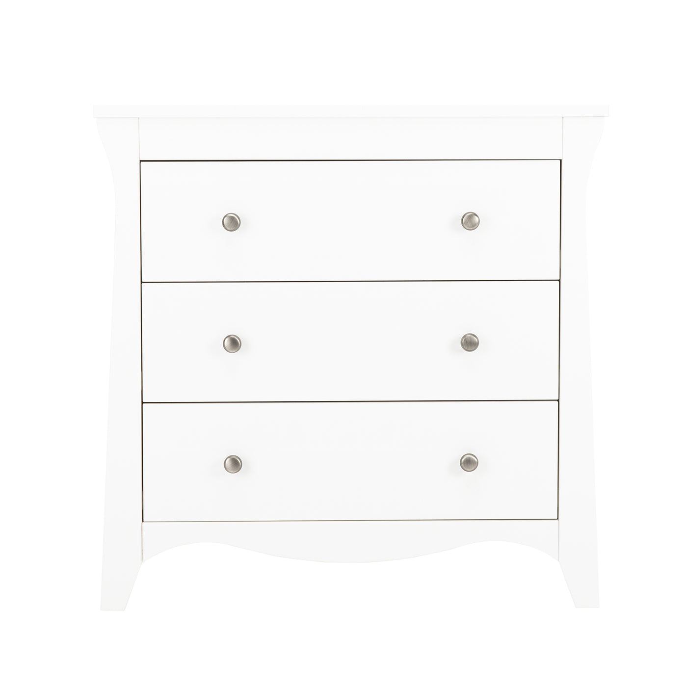 Clara 2pc Set 3 Drawer Dresser & Cot Bed  - White