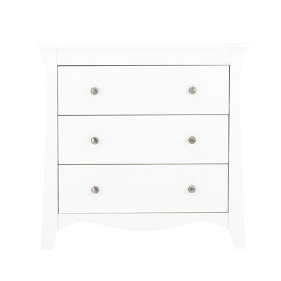 Clara 2pc Set 3 Drawer Dresser & Cot Bed  - White