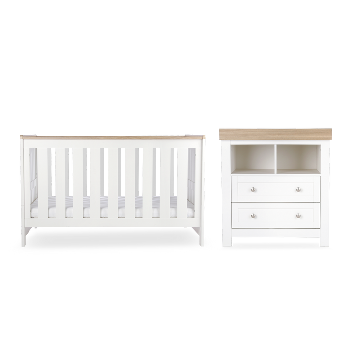 CuddleCo Burford 2 Pce Set - White & Oak