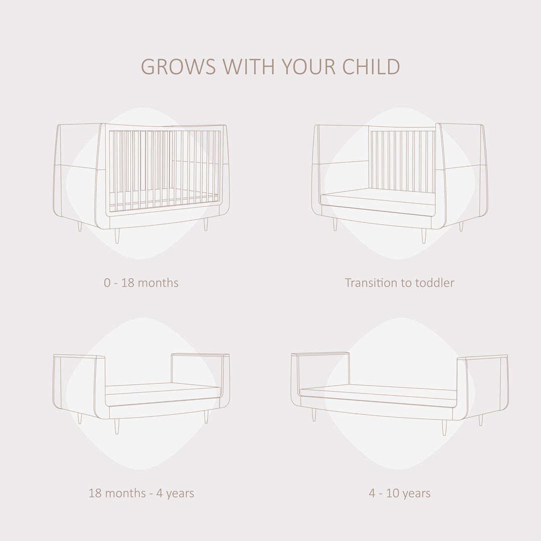 SnuzKot Skandi - The Natural Edit - 2 Piece Nursery Furniture Set - Silver Birch