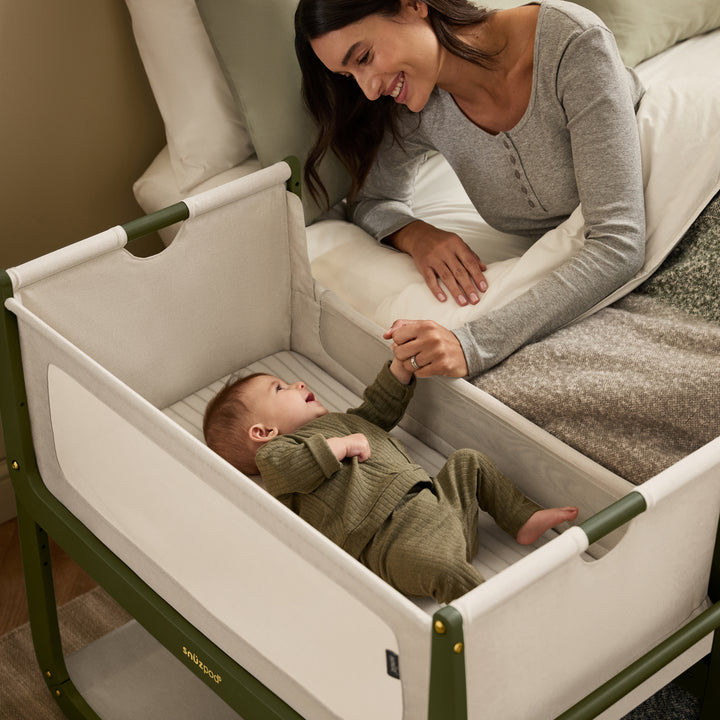 SnuzPod5 Bedside Crib - Olive