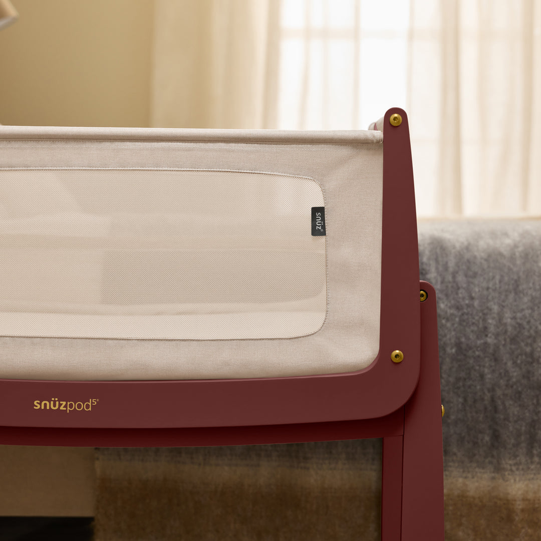 SnuzPod5 Bedside Crib - Rouge