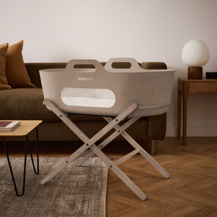 SnuzBaskit Mocha Moses Basket & Stand