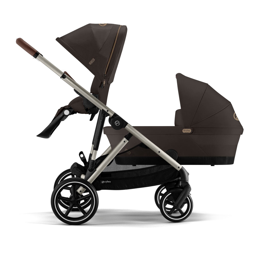 Cybex Gazelle S Twin (2 cots) Bundle - Chocolate Brown