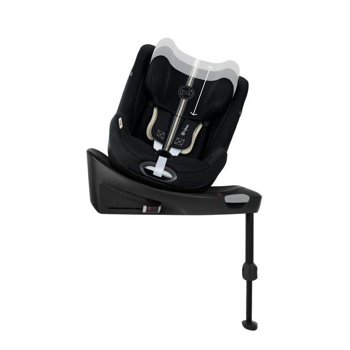 CYBEX Sirona Gi i-Size PLUS 360° Rotating ISOFIX Toddler Car Seat - Moon Black