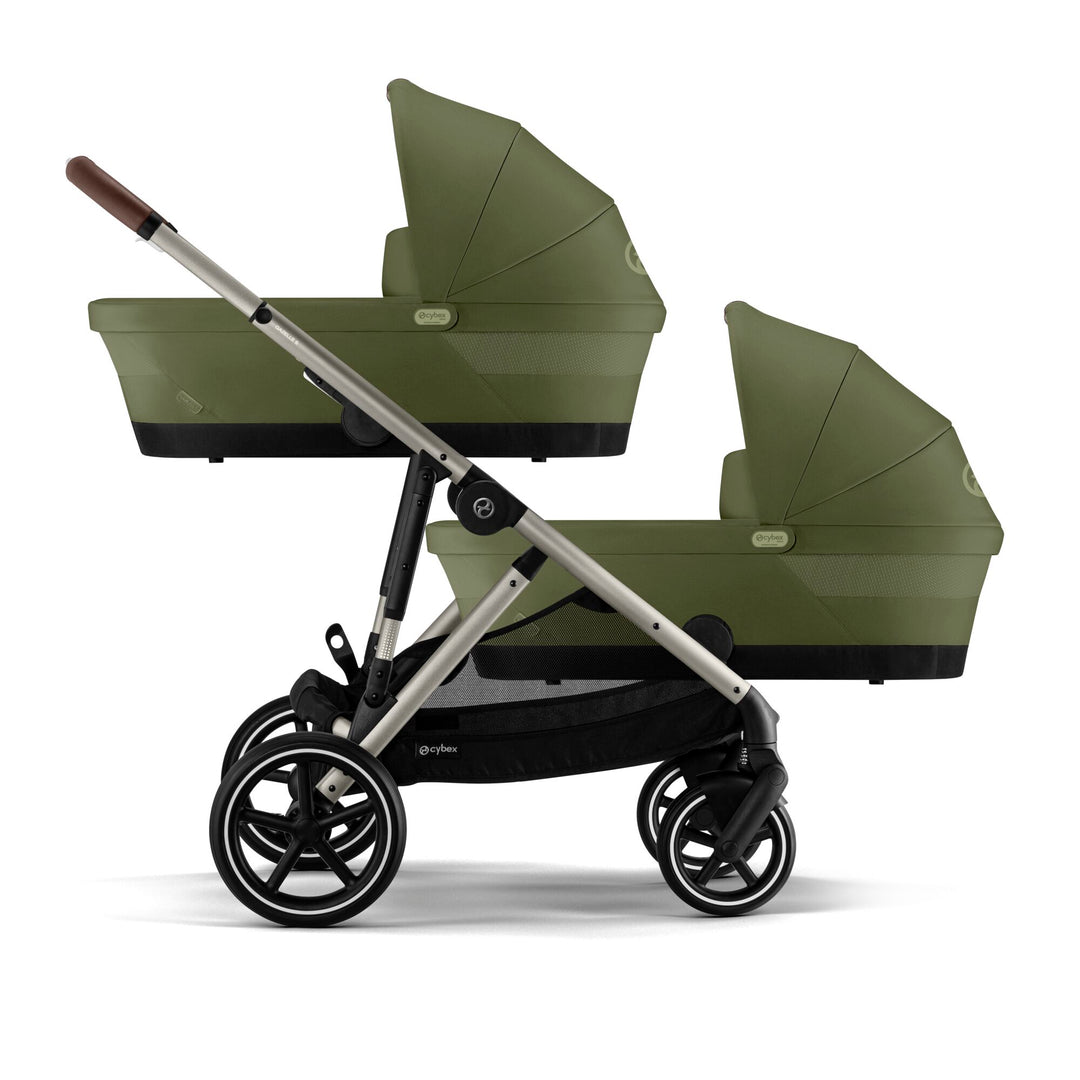 Cybex e-Gazelle S Twin Pushchair - Moss Green