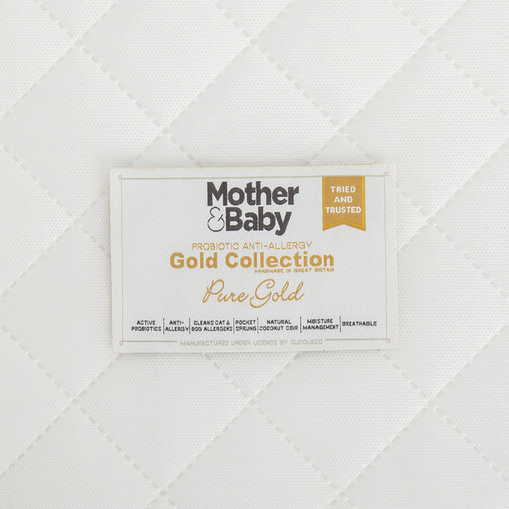 Mother&Baby Pure Gold Anti Allergy Coir Pocket Sprung Cot Bed Mattress