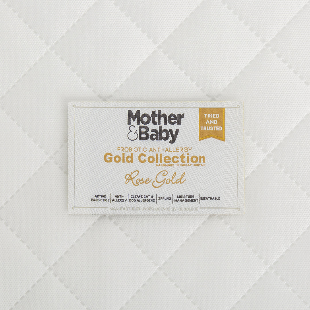 Mother&Baby Rose Gold Anti Allergy Sprung Cot Bed Mattress