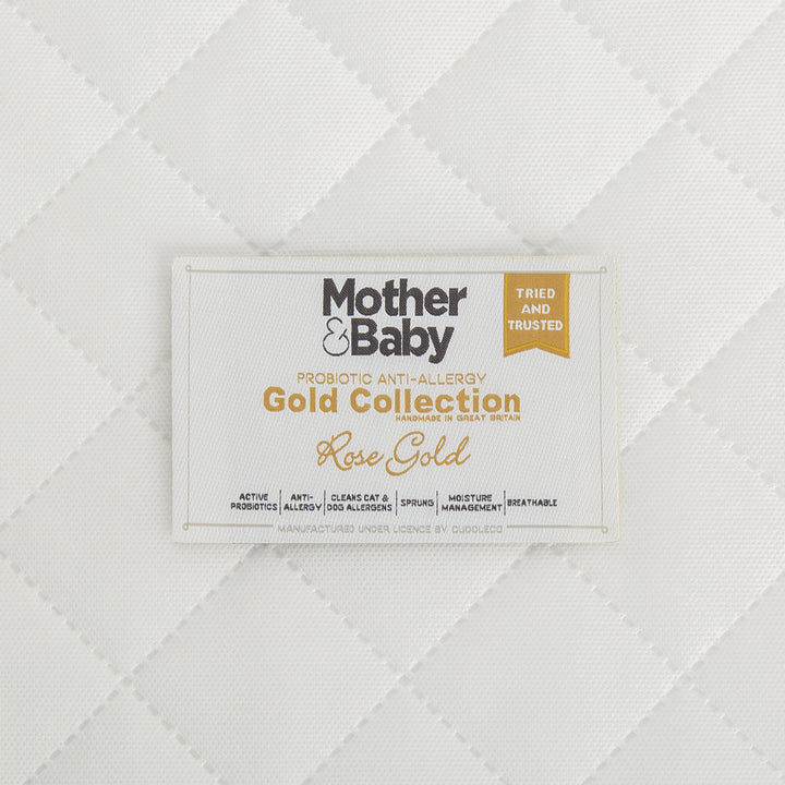 Mother&Baby Rose Gold Anti Allergy Sprung Cot Bed Mattress