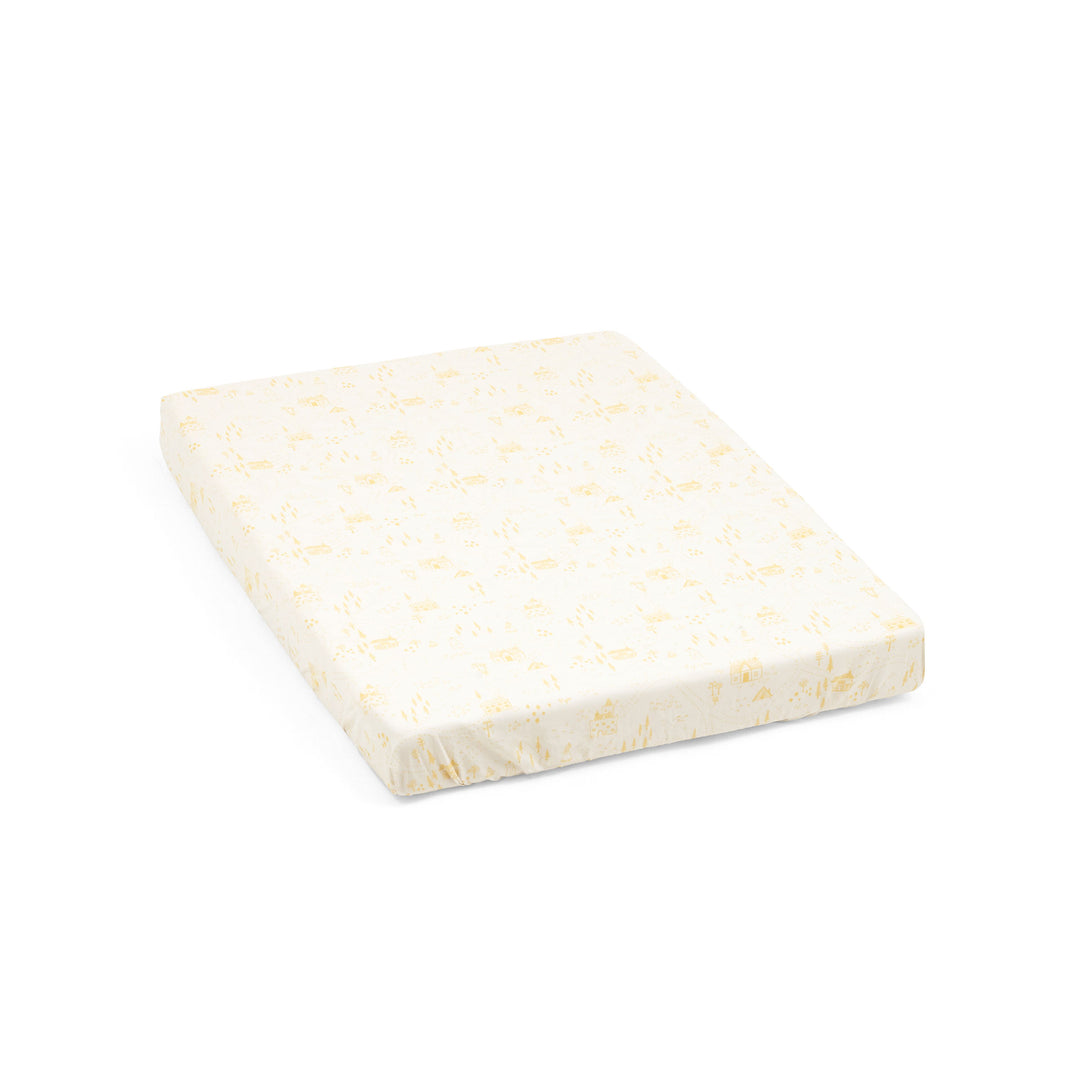 Stokke® Nighti™ Mini 60x80cm Fitted Sheet - Sunset Yellow Map OCS