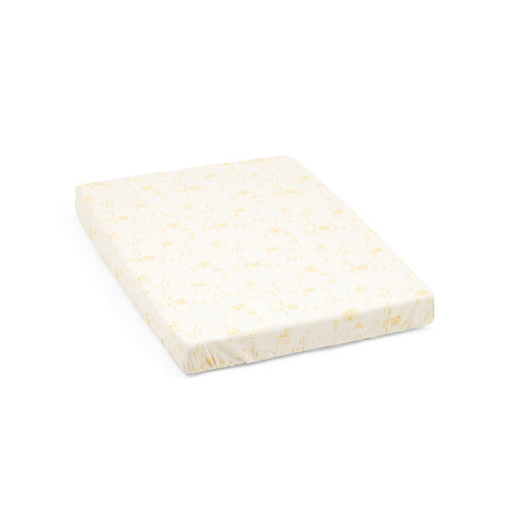 Stokke® Nighti™ Mini 60x80cm Fitted Sheet - Sunset Yellow Map OCS
