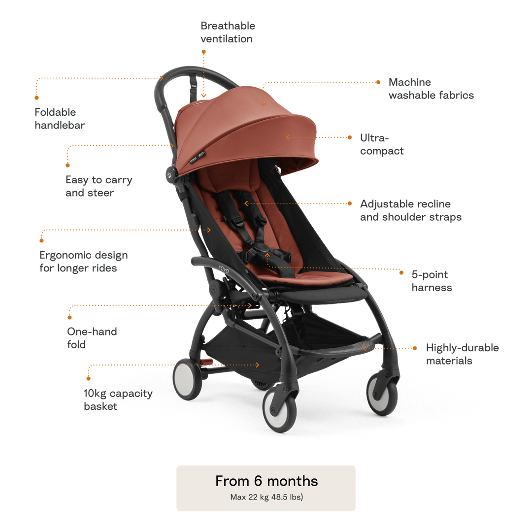 Stokke® YOYO 5 6+ Stroller - Berry